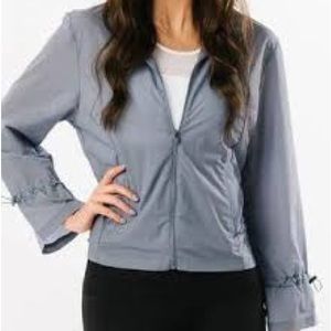 Zyia Gray Drawstring Windbreaker, Both a small and medium.